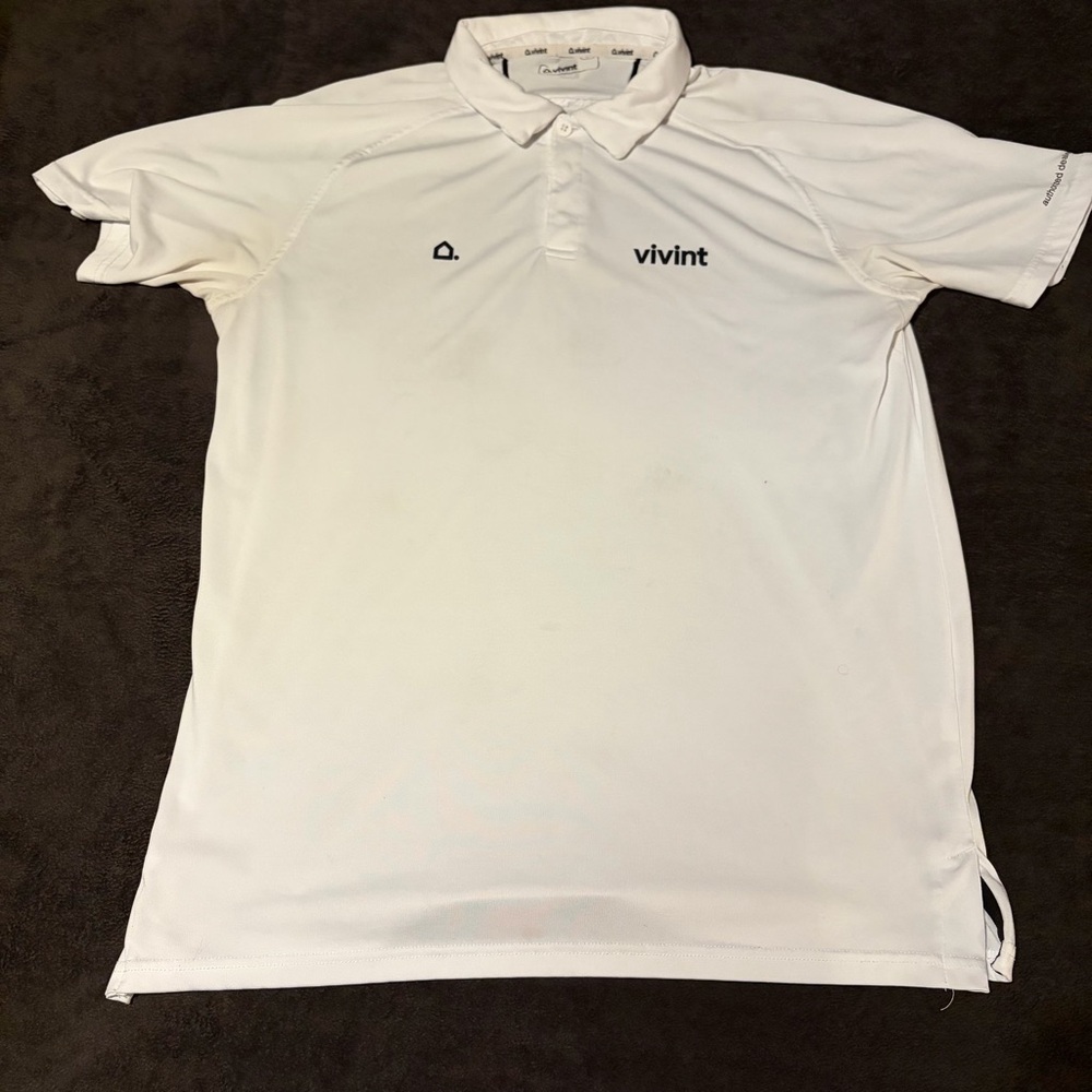 Vivint Blonde Girl Nose Knocking Polo